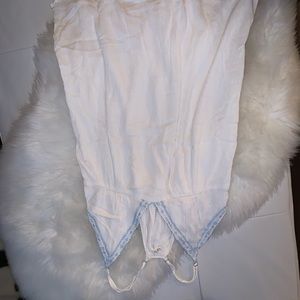 Super cute white dress with blue detailing